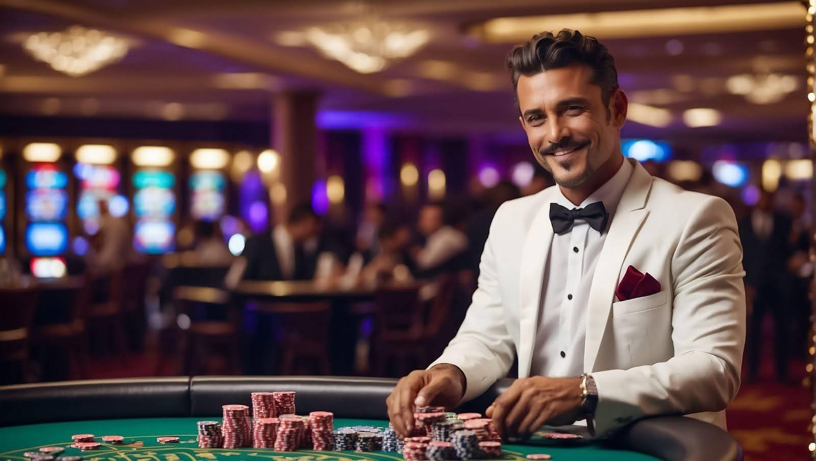 Suasana meja Baccarat Live Casino 55rb dengan dealer profesional dan tampilan mewah
